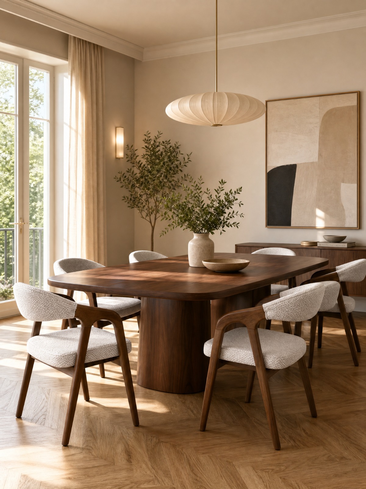 Tefik Çanga chairs and table in a contemporary interior